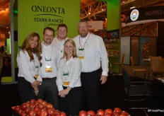 Ellie Tucker, Brent Shammo, Mike Marboe, Jessica McFadden and Dan Davis with Oneonta Starr Ranch. Jessica and Dan focus on the organic side of Oneonta's business.