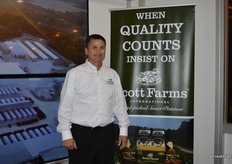 Dewey Scott with Scott Farms with part of the company's North Carolina facility visible on the left.