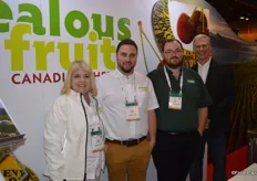 Julie McLachlan, Tony Markham, Eric Green and Mark Farmer with Jealous Fruits were serving frozen cherries to show attendees.