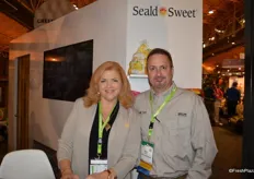 Kim Flores and Scott Kosnik with Seald Sweet. Scott is based in Arizona and responsible for the company's new vegetable line.