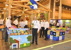 George Harter from CMI Orchards promotes the new displays that can be custom made.