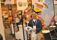 Omer Kamp from Arava Export Growers proud of his rugby ball