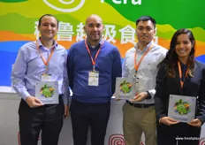 The Chinese and international team of Camposol. From left to right: Louis Miguel Baanante Cerdena, General Manager at Camposol in China, Sergio Torres, Deputy CEO of Camposol in the Netherlands, Ralph Zhou and Mariel Renteria.