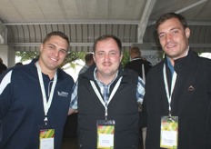 Adrihan Kruger, market agent with Marco agency, with Paolo Pera and Pierre Lombaard of In2Food fruit processors.