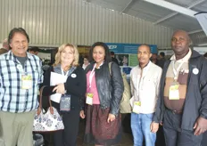 Patrick and Heather Caetano of Koeltehof packers, Nandipha Mnonopi of the PPECB, Kagisho Murwa and Luis Tovela of Koeltehuis.
