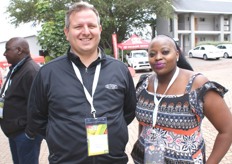 Drikus Prins of Novon with Morongwa Seabela of Protactic.