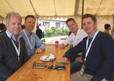 Simon Curry, MD of Three Farms Exports, Martijn de Graaf, MD of Yex (Dutch tropical fruit importer) with Nico Spruijt, product manager at Yex and James Kay of Three Farms Exports in the UK.