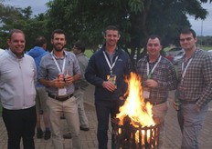 Jurie Gouws (The Fruit Farm Group), Juan Winter (Source), Carl Fourie (Santam), Izak Bester and Erik van Papendorp (ABSA).