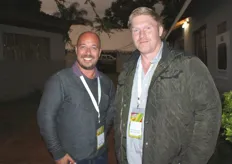 Simon Korkie of LCL Logistics Southern Africa with Steve Oosthuizen, general manager of Cape Fruit Coolers.