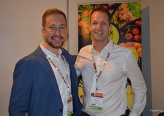 Jon Clark from Fruit Grower's Alliance with Benjamin Fischer from Don Limon.