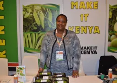 June Gathoni from Urban Fresh Ventures who exportes fresh vegetables and herbs from Kenya.