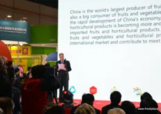 At the opening's ceremony the importance of China as a fruit and veg producer and importer was explained.