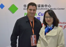Doron Ovits from Ovits Agriculture from Egypt together with Rose Zhang, Project Manager at Richland Sources, co-organiser of the Horti China Exhibition.