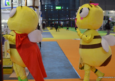 Happy bees buzzing around.