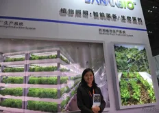 Maribel Chan from Sananbio, a company producing technologies for greenhouse crops