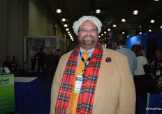 John Toner with United Fresh is prepared for the cold New York weather.