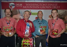 A happy team at Chelan Fresh. The company's organic apple program has been growing due to new acreage that has come into production as well as the merger with Columbia Valley Fruit earlier this year.