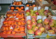 Different packaging options for persimmons.