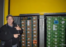 John Vena in the ripening room that is used for ripening bananas, plantains and avocados.