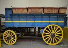 The old wagon from M. Levin & Co that was used when the market was located at Dock Street.