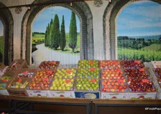 Apples on display at the Procacci Brothers store. The store shows the Italian roots of the Procacci family.