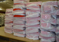 Boxes are chilled before the cherries are packed.