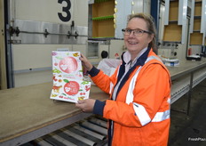 Lucy Gregg with the flyers on how how healthy cherries are.