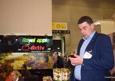 Hard at work at the Activ stand in the City Cube.