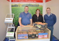 Joey Hocutt, Kriste Hocut and Andrew Woolf from Triple J. Produce