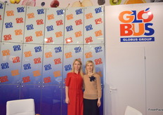 A perfectly colour coordinated Valentina Varvaritsa and Aleksandra Dobrovolskaya from Globus Group.
