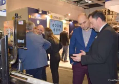 Pior Milewski (second from right) and Maciej Chmielewski (second from left)from Milbor PMC, were very busy at the WECO stand, speaking to curious visitors.