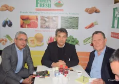 Stathis Efstathiou and Koullis Phylactou from Farmer´s Fresh, with Agro-marketing consultant, Menachem Davidson from Israel.