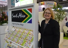 Marlette Kellerman from FPEF on the South African stand which looked fantastic and had a great position in hall 26.
