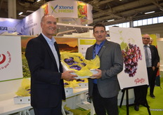 Willem Bestbier, SATI CEO handing over the box of Joybells to Michael Laubscher, SATI Chairman.