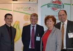 AgriCoat NatureSeal brought along their latest product: Blackcurrant and raspberry flavoured apple slices which were delicious! Craig Edwards, Simon Matthews, Karen Murphy and Alan McGregor.