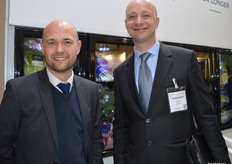 Anthony Gardiner from G's with Harvey Cleeton from Vitaal. Harvey was visiting the G's stand.