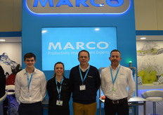 Marco have a new QC module which monitors the quality of the person packing on points such as a clean and tidy work station and efficiency, this information can be fed into the system to alert the foreman as to which workers need more instruction or assistance. Jack Lidard, Alice Britton, Paul Seamons and Jon Heard.