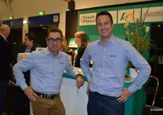Micheal Franks and Cameron Carter from Seeka were visiting the show and came along to the FreshPlaza stand.