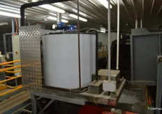 The ice machine is used to cool the water, the carrots need by cooled quickly and packed before being shipped long distances.