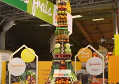 The fruit and vegetable Eiffel Tower from Interfel