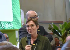A speech by Annick Girardin, the Overseas Territories Minister at the stand of La Banane de Guadeloupe & Martinique. The company presented a new, sustainable French banana