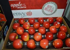 Envy Apples on display at the CMI Orchards booth