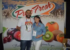 Urbano Magana and Brenda Gomez with Pure Fresh