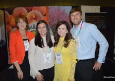 Bonnie Lundblad and Alexsandra Uerkvitz with Sunny Valley International & Ashleigh and Matt Forrest with Dixie Belle, a South Carolina peach grower.