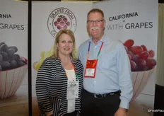 Karen Hearn with the California Table Grape Commission and Keith Cox with Food City.