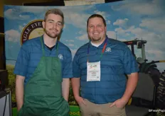 Dallin Klingler and Coleman Oswald prepared potatoes for show attendees.