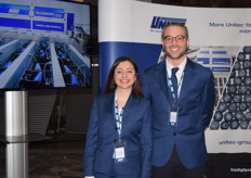 Federica Carminati and Renzo Malavolta at the Unitec stand.