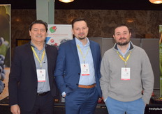 Massimo Bellotti, Konrad Guillin Polska and Emmanuel Meullenet at the Groupe Guillin Produce Division stand.