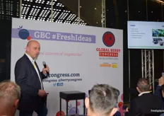Fred Douven from abbGrowers, explaining the support provided to Serbian blueberry growers when entering the global market.