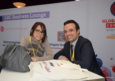 Claudia Tumolo from Ortofruititalia and Massimiliano Pisano from Merimex.